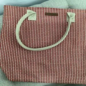 NWT ARMANI EXCHANGE A|X Women's Canvas Tote Bag red &white